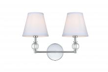 Elegant LD7022W15C - Bethany Wall sconce W16.9"E8.5"H12.5" Chrome