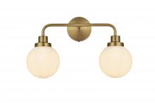 Elegant LD7032W19SG - Hanson Wall Sconce L18.6"H11.7"E7.7" W/GL Satin Gold