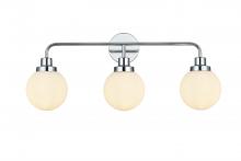 Elegant LD7034W28C - Hanson Wall Sconce L27.6"H11.7"E7.7" W/GL Chrome