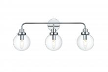 Elegant LD7035W28C - Hanson Wall Sconce L27.6"H11.7"E7.7" C/GL Chrome