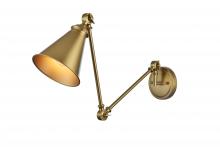 Elegant LD7323W6SG - Wall sconce W5.9"x E15.7" x H17.7"L1 Satin Gold