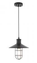 Elegant LD7505BK - Flaneur 1 Light Black Pendant