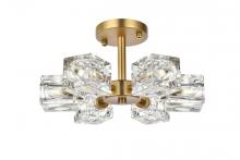 Elegant LD920F14SG - Lyra 14 inch Flush Mount in Satin Gold