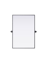 Elegant MR6H2436BLK - Metal Frame Mirror 24"W x 36"H Black