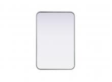 Elegant MR8A2030SIL - Contour Metal Rectangle Mirror 20x30 in Silver