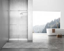 Elegant SD202-4876BNK - Frameless shower door 48 x 76 Brushed Nickel
