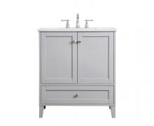 Elegant VF18030GR - 30 Inch Single Bathroom Vanity in Grey