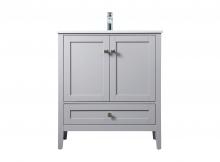 Elegant VF21130GR - Vanity Cabinet 2dr 1dw W30''xD19''xH34" Grey