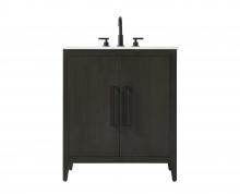 Elegant VF29330MMB - 30 inch Single Bathroom Vanity in Mocha Brown