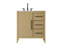 Elegant VF29332MHB - 32 inch Single Bathroom Vanity in Honey Brown