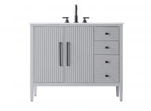 Elegant VF29642GR - 42 inch Single Bathroom Vanity in Grey