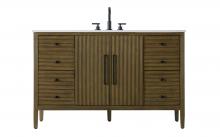Elegant VF29654HO - Vanity Cabinet 2Dr 6Dw 54x21.5x35 Hazel Oak