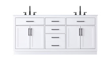 Elegant VF29772DWH - Vanity Cabinet 4Dr5Dw 72"W x 22"D x 35''H White