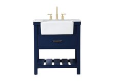 Elegant VF60130BL - 30 Inch Single Bathroom Vanity in Blue