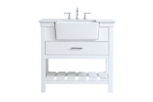 Elegant VF60136WH - 36 Inch Single Bathroom Vanity in White