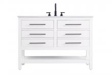 Elegant VF60548WH - 48 inch Single Bathroom Vanity in White