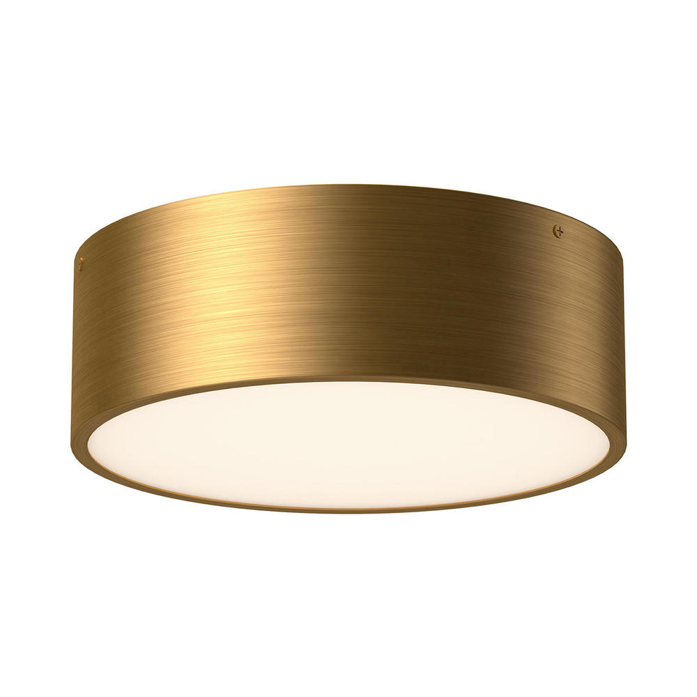 Brisbane 11-in Aged Gold 2 Lights Flush Mount