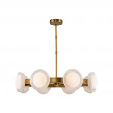 Alora Lighting CH320837VBAR - Alonso 37-in Vintage Brass/Alabaster LED Chandeliers