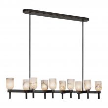 Alora Lighting LP338052UBAR - Lucian 52-in Urban Bronze/Alabaster 10 Lights Linear Pendant