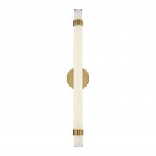 Alora Lighting WV324230VBGO - Madison 30-in Vintage Brass/Glossy Opal LED Wall/Vanity