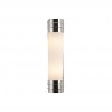 Alora Lighting WV348218PNOP - Willard 18-in Polished Nickel/Opal Matte Glass 2 Lights Wall/Vanity