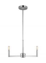 Visual Comfort & Co. Studio Collection 3164203EN-05 - Fullton modern 3-light LED indoor dimmable chandelier in chrome finish