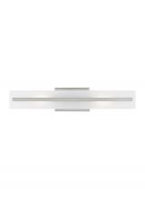 Visual Comfort & Co. Studio Collection 4554302-962 - Dex contemporary 2-light indoor dimmable medium bath vanity wall sconce in brushed nickel silver fin