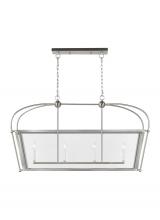 Visual Comfort & Co. Studio Collection 6691004-962 - Charleston transitional 4-light indoor dimmable linear ceiling pendant hanging chandelier light in b