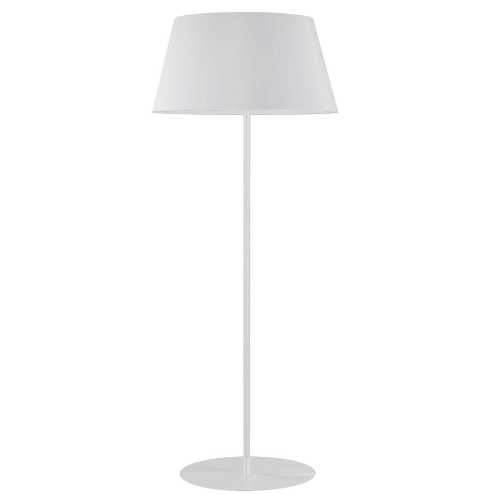 1LT Rnd Base Floor Lamp, MW w/ WH Shade
