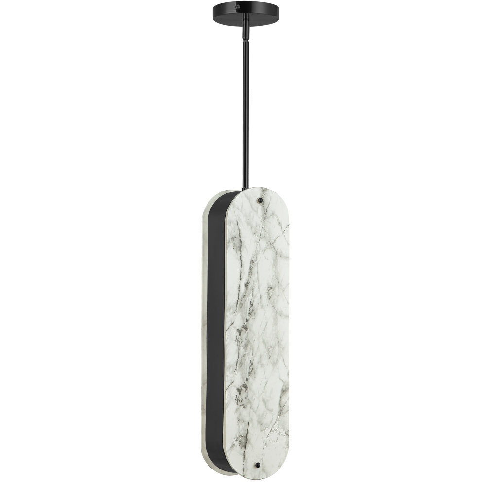 1LT Pendant, MB w/ Faux Alabaster Glass