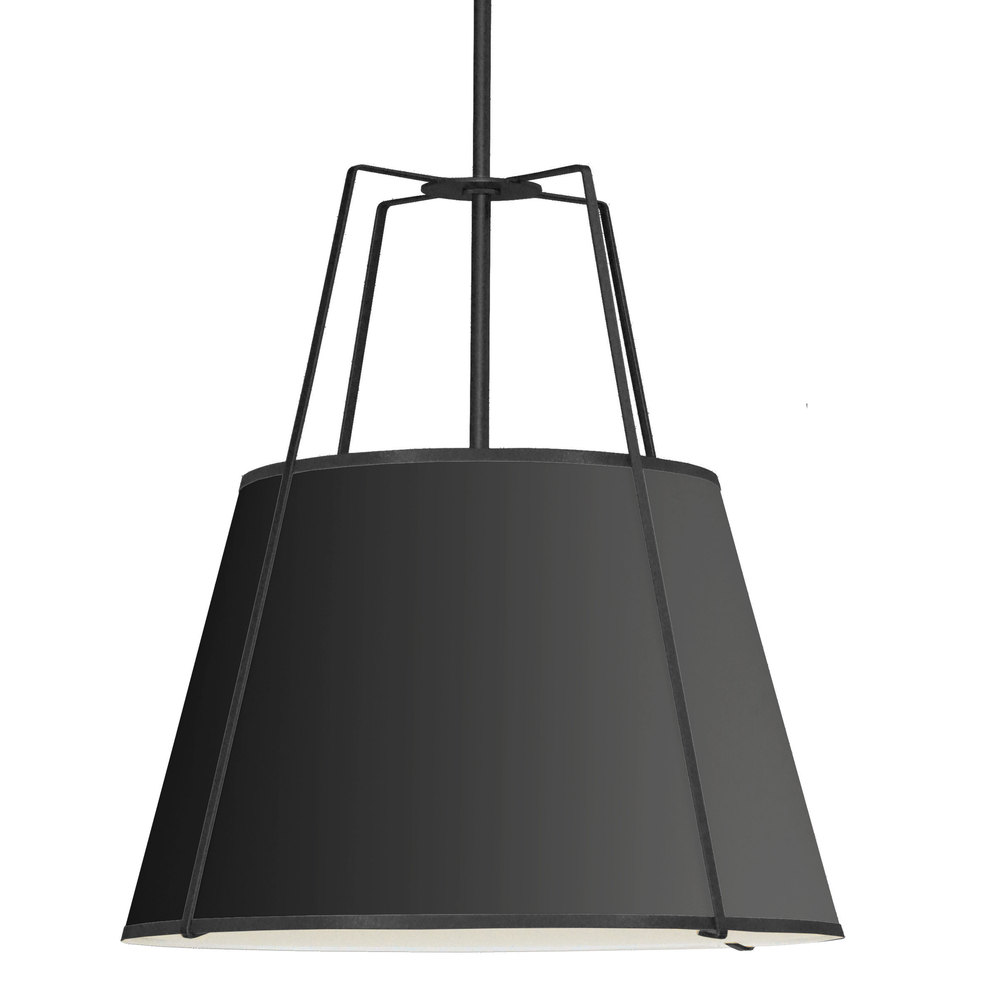 4LT Trapezoid Pendant BK Shade w/ 790 Diff