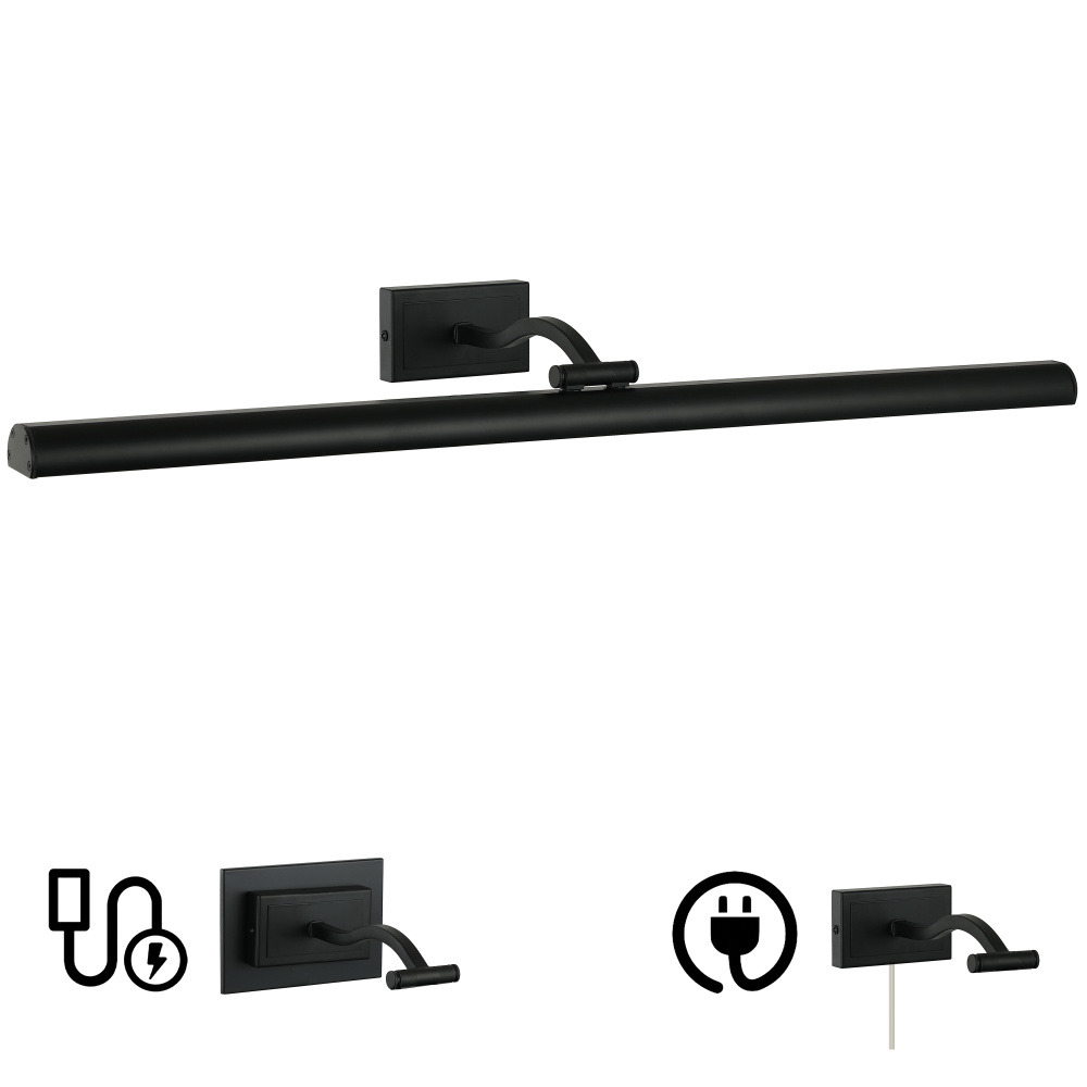 5 Colour Change Temp 40W Matte Black Picture Light