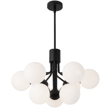 Dainolite AMA-249C-MB - 9LT Chandelier, MB Finish w/ Opal Glass