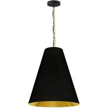 Dainolite ANA-M-AGB-698 - 1LT Anaya Medium Pendant, AGB w/ BK/GLD Shade