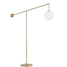 Dainolite HOL-1061F-AGB - 1LT Incandescent Floor Lamp, AGB w/ Opal Glass