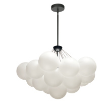 Dainolite MLS-274C-MB-FR - 4LT Halogen Chandelier, MB w/ Frosted Glass