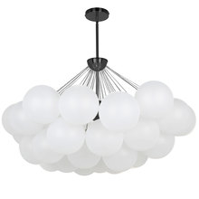 Dainolite MLS-358C-MB-FR - 8LT Chandelier, MB w/ FR Glass