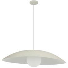 Dainolite OLV-241P-MBG - 1 Light Pendant, Matte Beige w/ Opal Glass