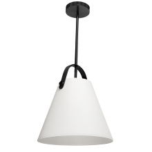 Dainolite POL-121P-MB-WH - 1LT Pendant, MB w/ Opal Glass