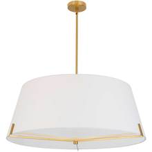 Dainolite PST-324P-AGB-WH - 4 LT Incandescent Pendant, AGB w/ WH fabric shade