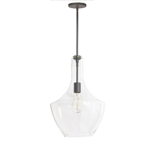 Dainolite PTL-121P-MB - 1LT Incandescent Pendant, MB w/ CLR Glass
