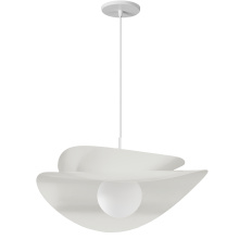 Dainolite PVN-2015LEDP-MW - 15W Pendant in Matte White w/ Opal Glass