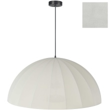 Dainolite RON-301P-MB - 1 Light Matte Black Pendant w/ Beige Linen Shade