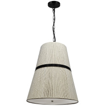 Dainolite SYV-183P-MB-NAT - 3LT Pendant, MB w/ NAT String Shade