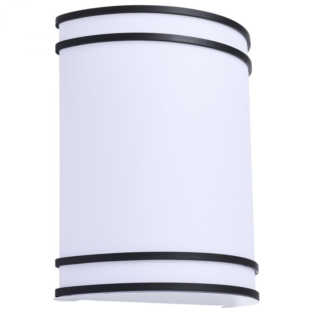 Glamour; LED Wall Sconce; Black Finish; 27K/3K/35K/4K/5K CCT Selectable