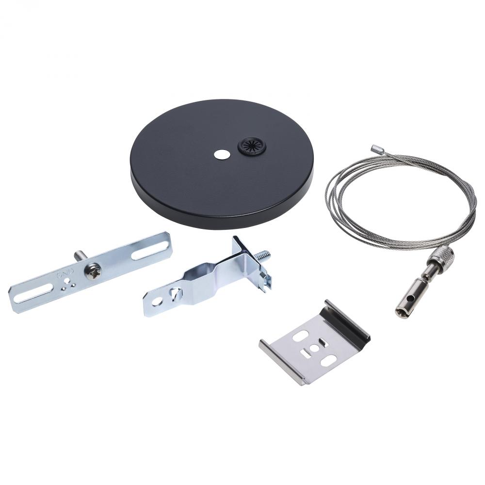 Momentum; Suspension Kit Run Starter With Canopy for LED Linear System; Black Finish