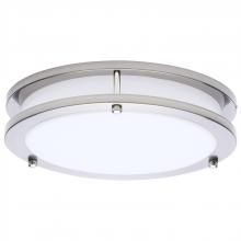 Nuvo 62/1875 - Glamour; LED 10 Inch Flush Mount; Brushed Nickel Finish; 27K/3K/35K/4K/5K CCT Selectable