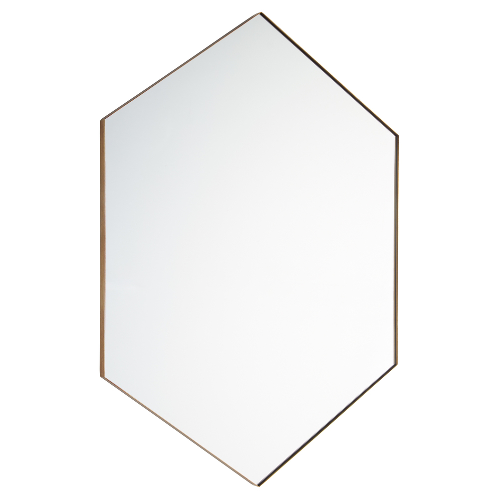 28x40 HEXGN  MIRROR - GLD