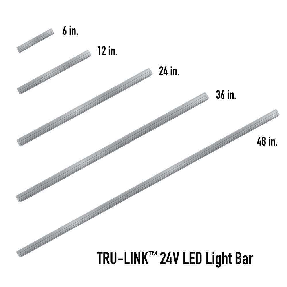 TRU-LINK 24V Light Bar - 3000K, 36 in., Silver, 90+ CRI