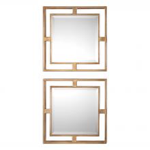 Uttermost 09234 - Uttermost Allick Gold Square Mirrors S/2